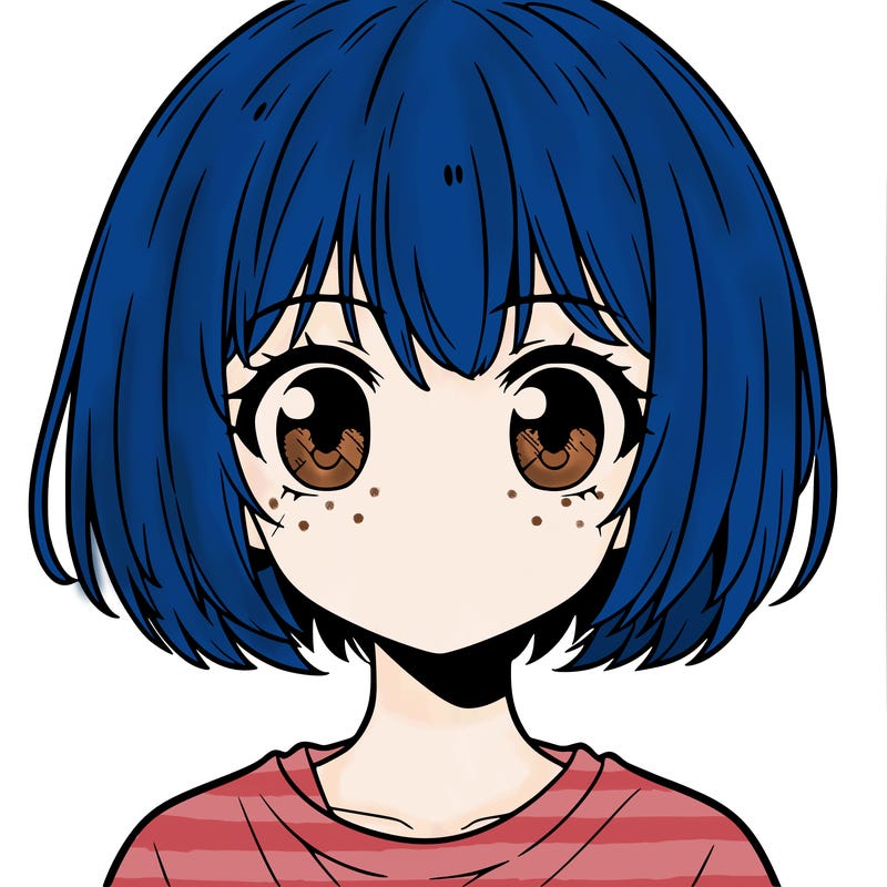 a short haired anime girl