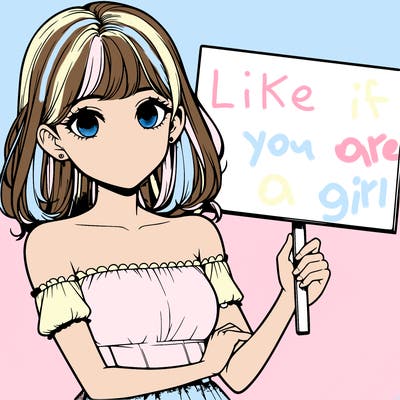 realistic pretty girl holding blank sign