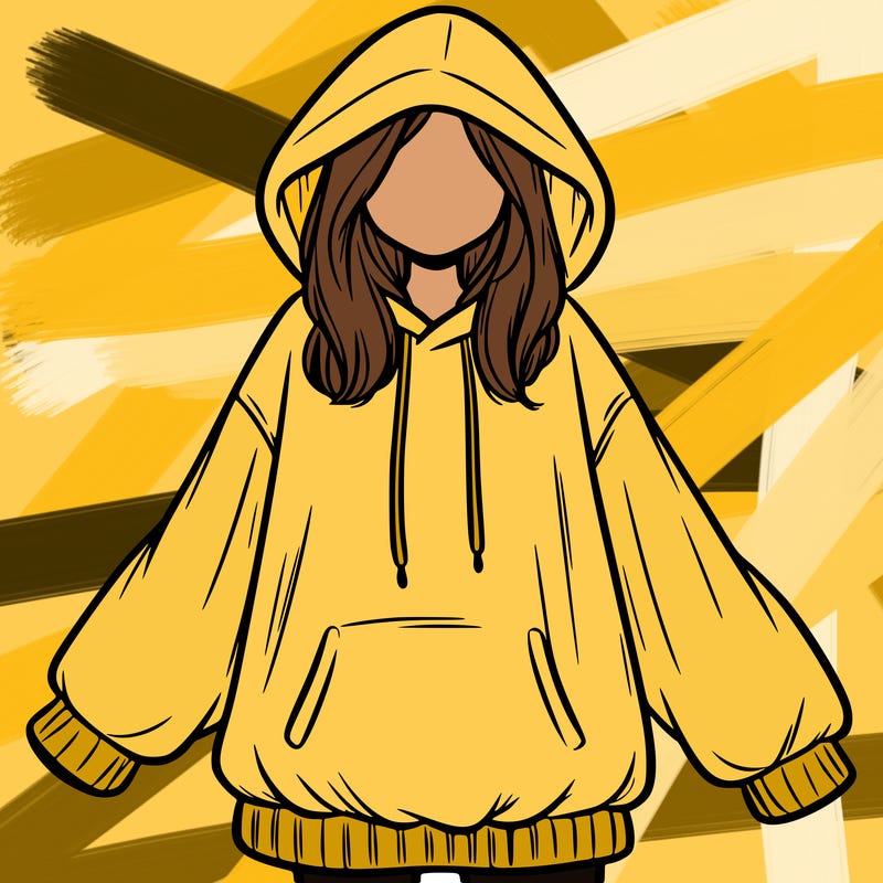 girl in oversized hoodie