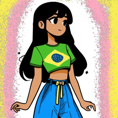 girl in a cute crop top