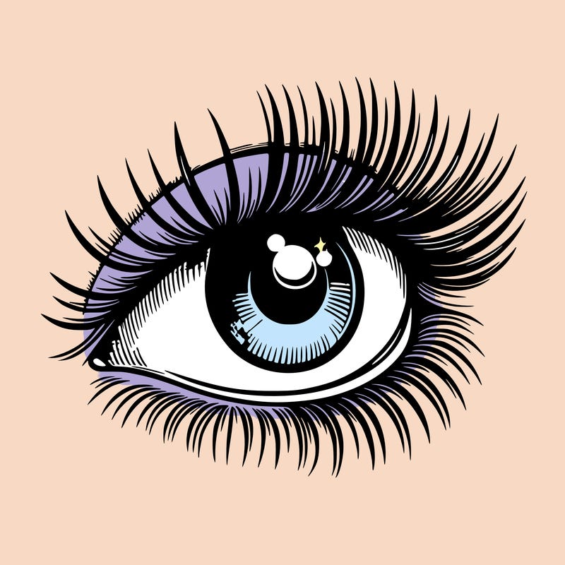 realistic eye long eylashes