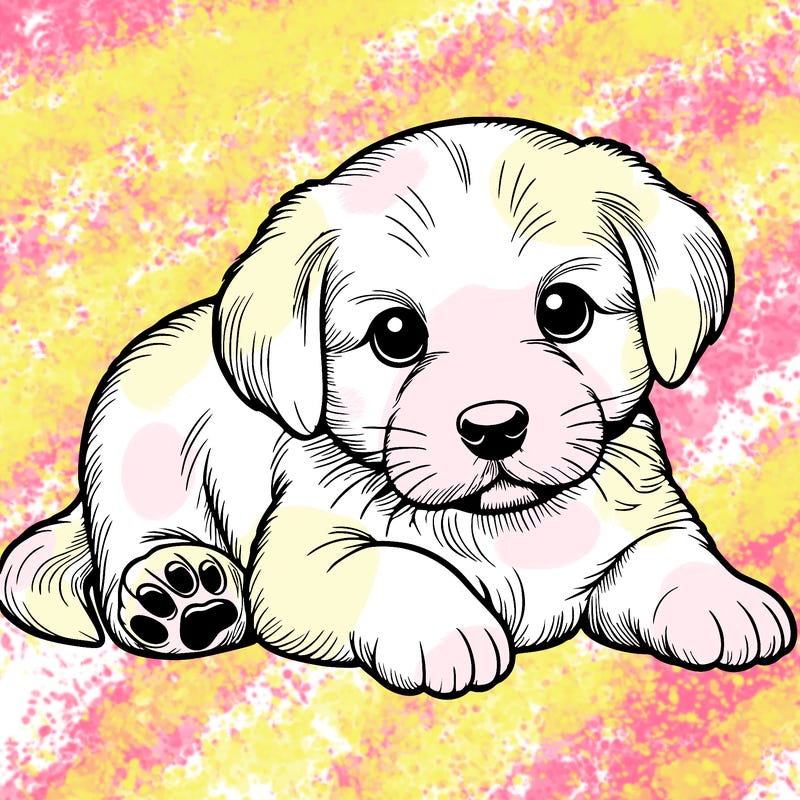 a cute realistic puppy