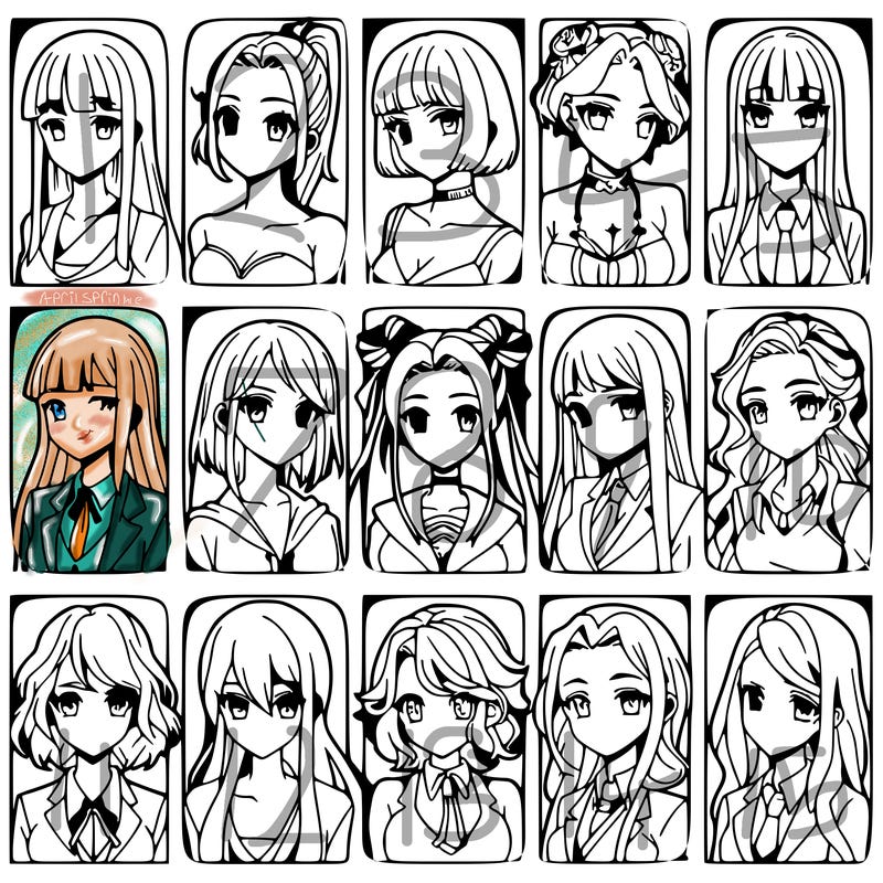 girls that look diffrent anime