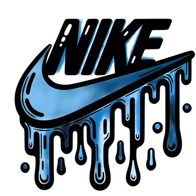 dripping nike logo