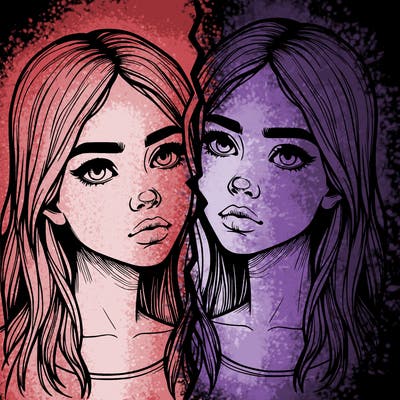 realistic girl split