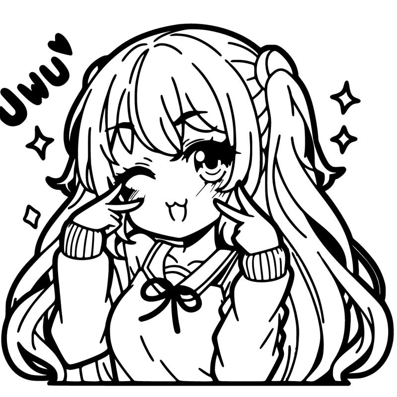 anime girl saying uwu~♡
