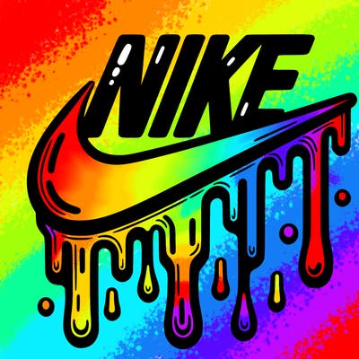 dripping nike logo