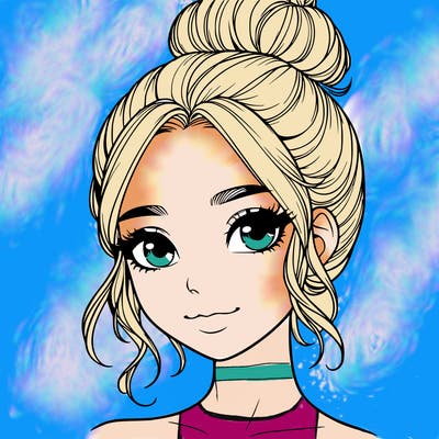 realistic pretty girl with hair in bun