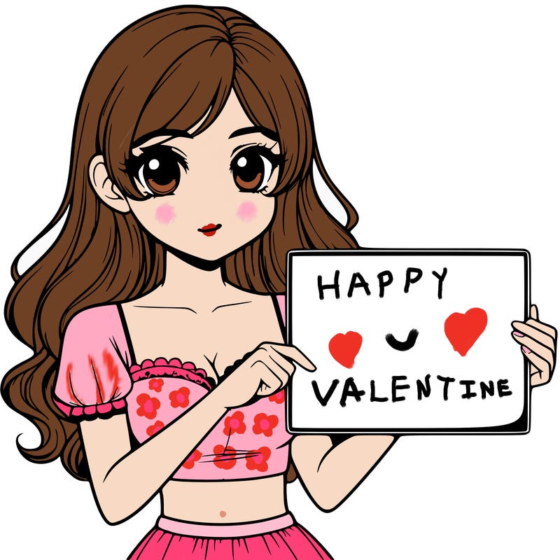 realistic pretty girl holding blank sign