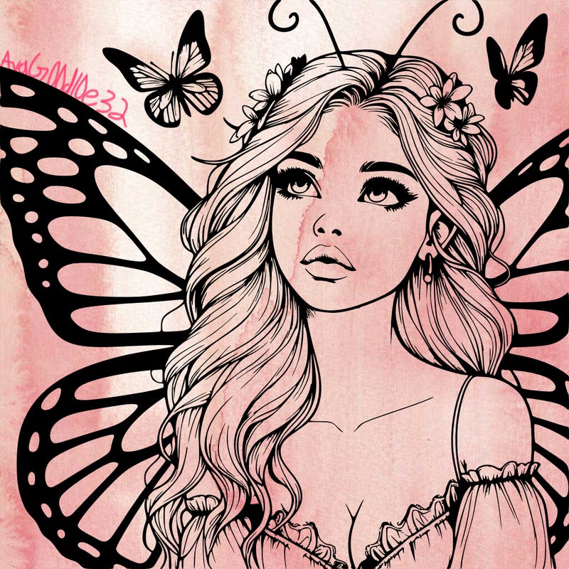 butterfly fairy realistic girl