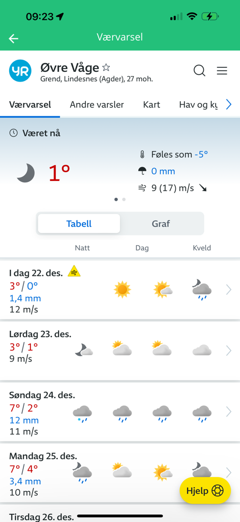야외 반려견 활동을 위한 온도 및 하늘 상태를 보여주는 날씨 예보 인터페이스