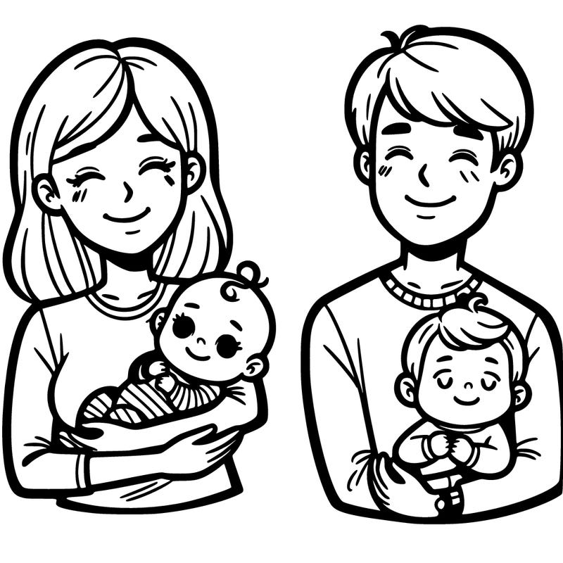 mom and dad and baby