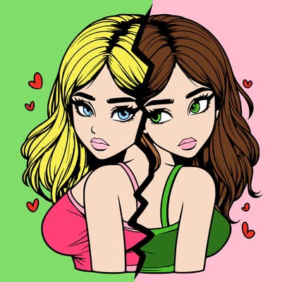 realistic girl split