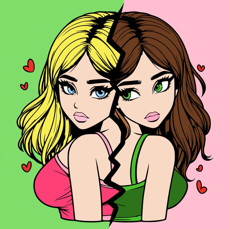 realistic girl split