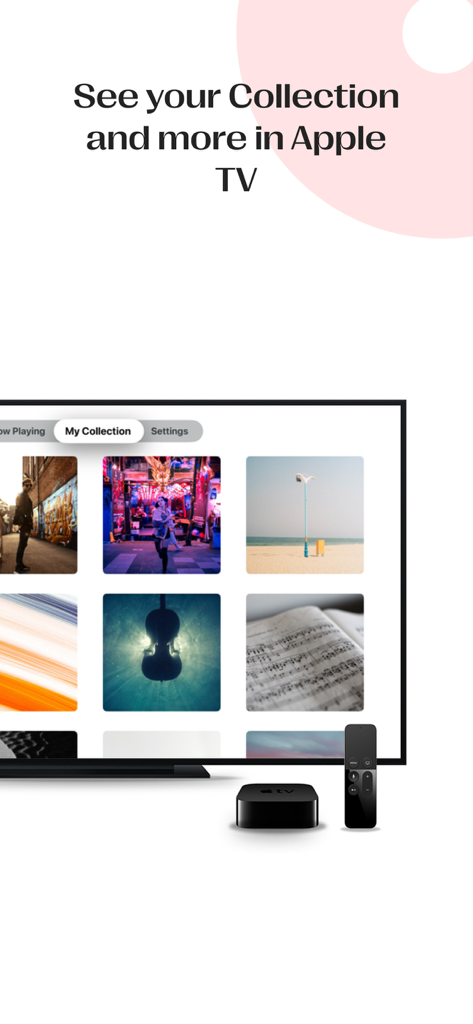 Vinyls: Manage your collection - Collezione di dischi in vinile visualizzata su uno schermo Apple TV utilizzando l'app Vinyls