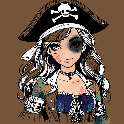 realistic pirate girl
