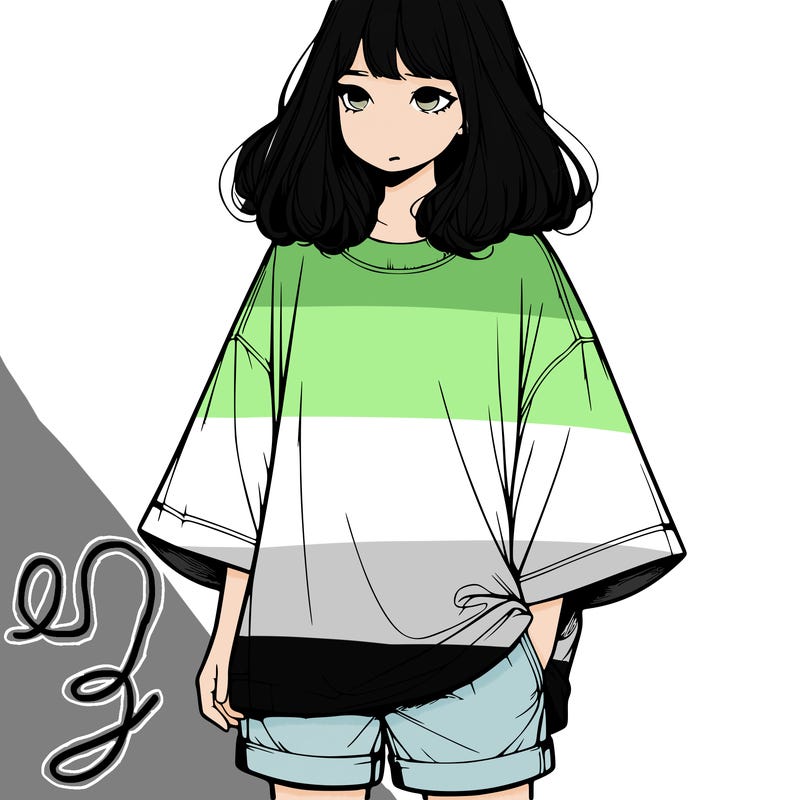 realistic girl with big t shirt and shorts