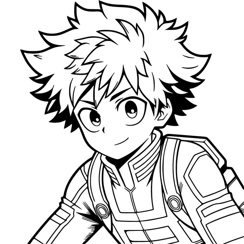 deku from the anime “my hero academia”