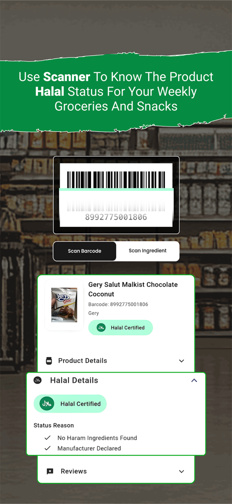 Halal Finder - Grocery Scanner - Lifestyle App | MWM