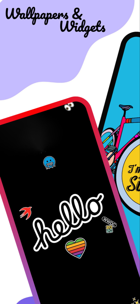 Wallcandy - Unique Wallpapers - Application Wallcandy affichant des fonds d'écran et des widgets d'art numérique uniques pour iPhone