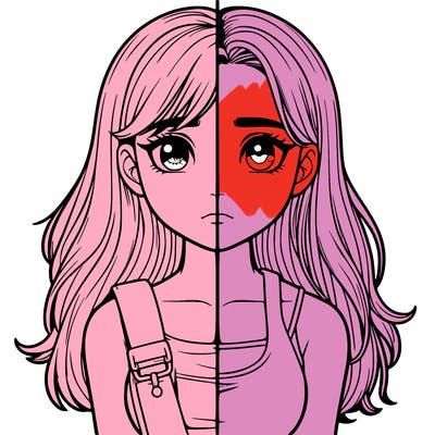 realistic girl split