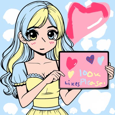 realistic pretty girl holding blank sign