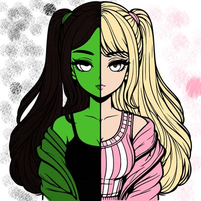 realistic girl split