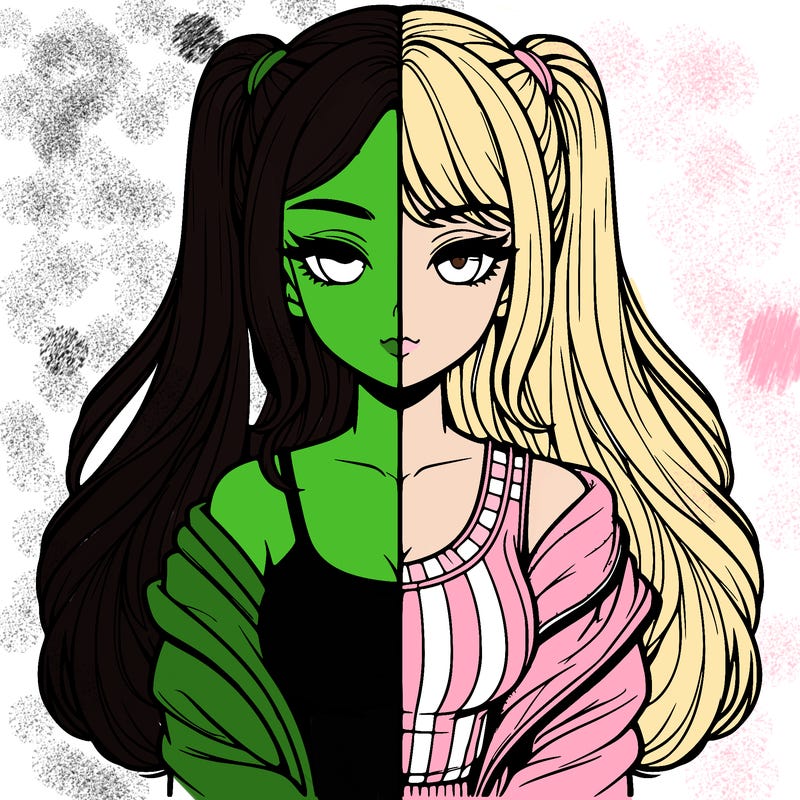 realistic girl split