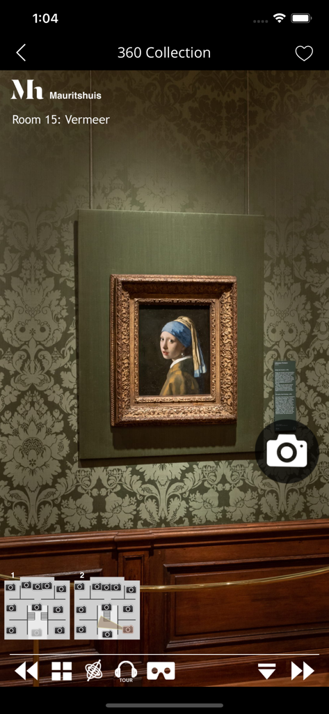 A 360 degree virtual tour of the Mauritshuis museum featuring the Girl with a Pearl Earring