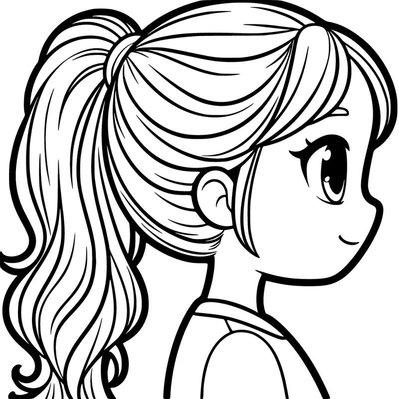 girl with ponytail