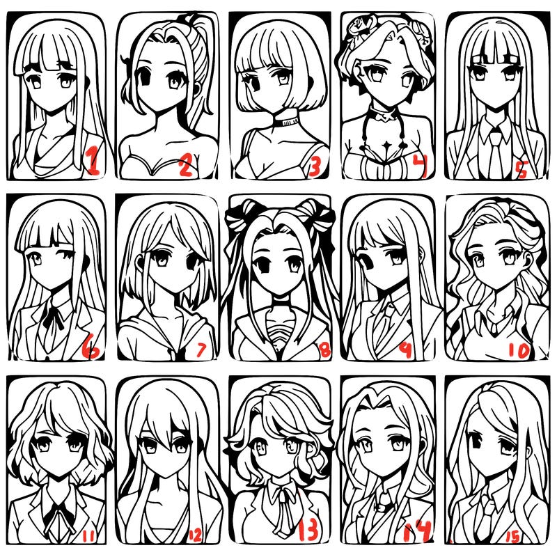 girls that look diffrent anime