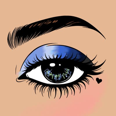 eye closed realistic