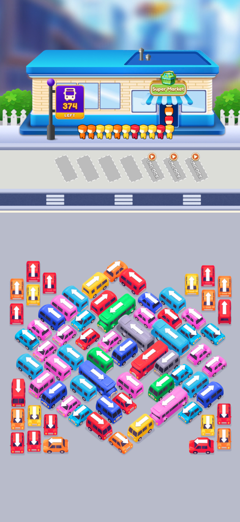Car Escape: Traffic Jam Puzzle - Un colorido acertijo de clasificación de coches donde los jugadores gestionan el tráfico y emparejan pasajeros con vehículos