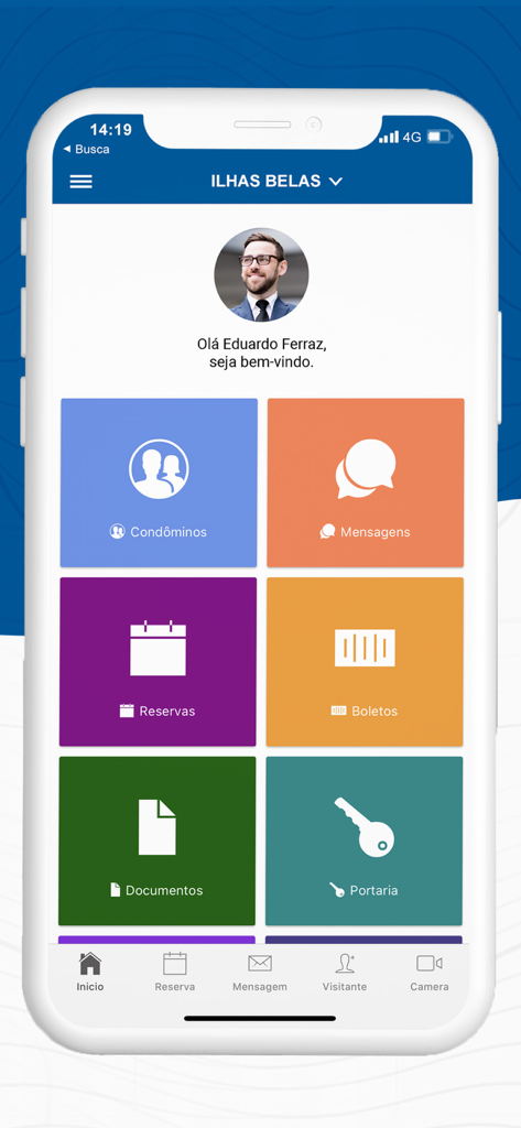 LLOYD 부동산 관리 앱 홈 화면 대시보드, 주거 관리 아이콘 표시