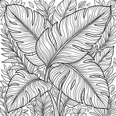 Unleash your creativity with this stunning Bird of Paradise leaf coloring page. Its intricate design features the iconic paddle-shaped leaves, bringing a touch of the tropics to your art.