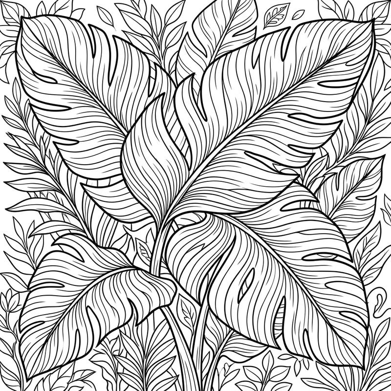 Unleash your creativity with this stunning Bird of Paradise leaf coloring page. Its intricate design features the iconic paddle-shaped leaves, bringing a touch of the tropics to your art.