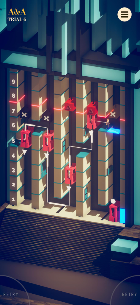 The Valley of the Architects - Niveau de puzzle d'ascenseur architectural dans un monde diorama isométrique