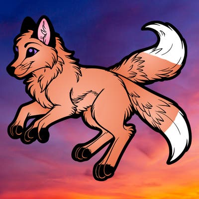 therian fox jumping as a fox