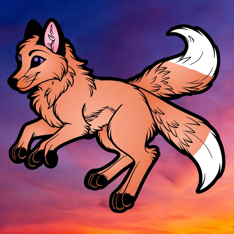 therian fox jumping as a fox