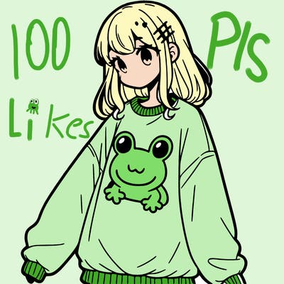 girl wearing frogging sweatshirt