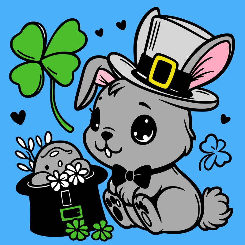 st. patrick's day, bunny.