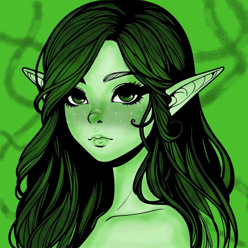 elf girl realistic dark fantasy