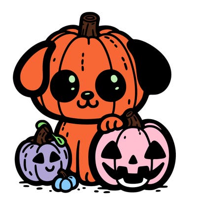 halloween pumpkin dog