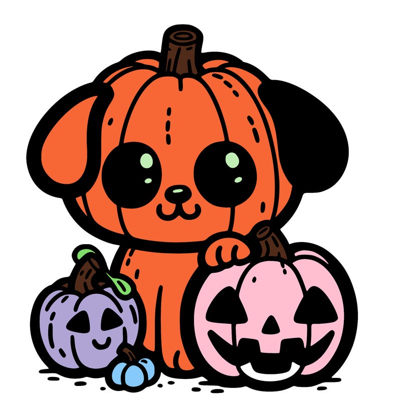 halloween pumpkin dog