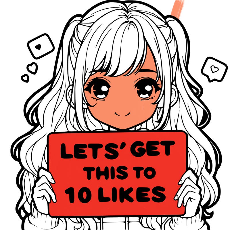 girl holding up sign that says let’s get this to 10 likes realistic