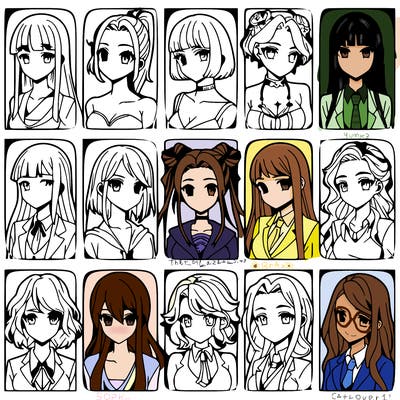 girls that look diffrent anime