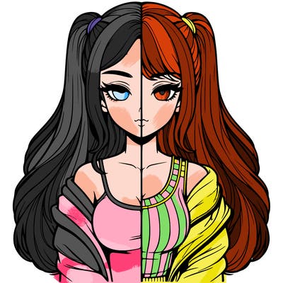 realistic girl split