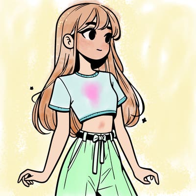 girl in a cute crop top