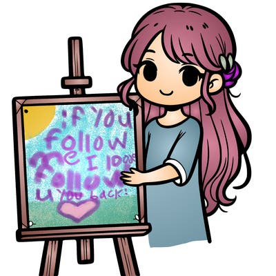 girl holding empty canvas