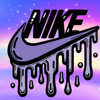dripping nike logo